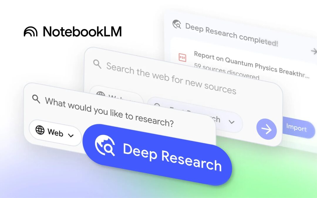 NotebookLM adds Deep Research and support for more source types